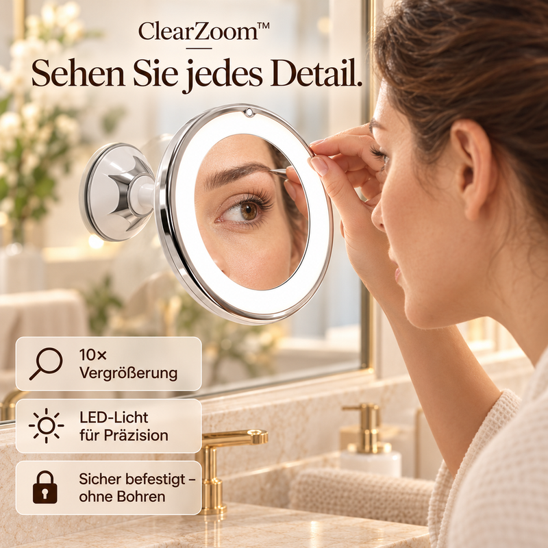50% RABATT NUR HEUTE | ClearZoom™ - LED-Vergrößerungsspiegel