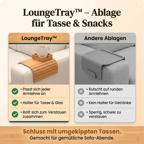 50% RABATT NUR HEUTE  LoungeTray™ - Holz Sofa-Tablett