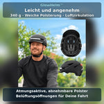 50% RABATT NUR HEUTE | GlowHelm™ - Fahrradhelm mit Front- und Rücklicht