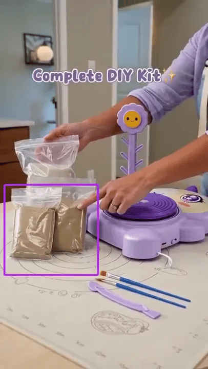 50% RABATT NUR HEUTE  ClaySpin™ - Elektrische Töpferscheibe für Kinder