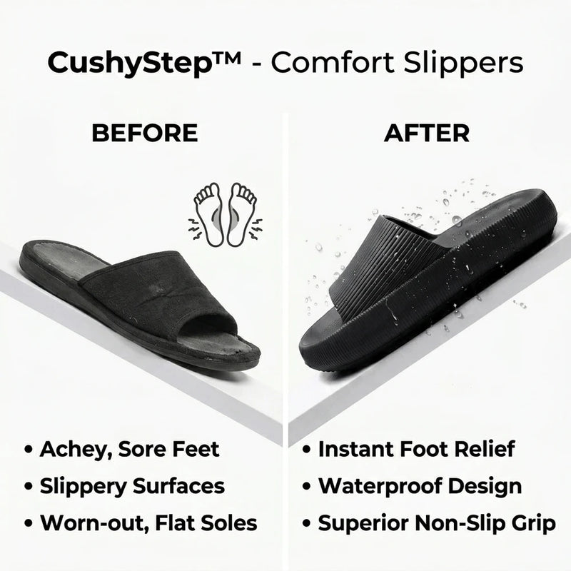 50% RABATT NUR HEUTE | CushyStep™ - Komfort-Hausschuhe