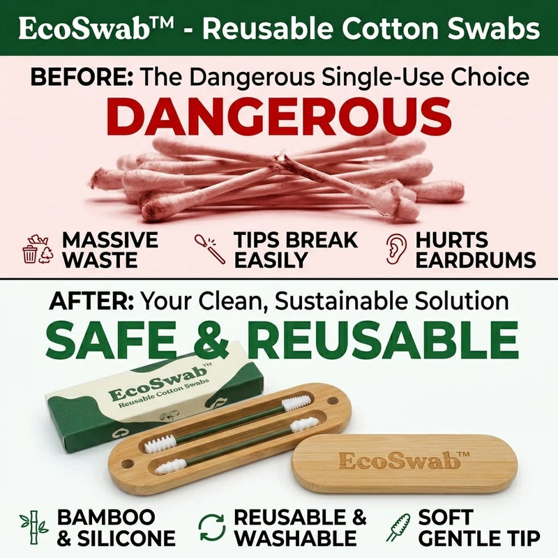 50% RABATT NUR HEUTE | EcoSwab™ - Wiederverwendbare Wattestäbchen