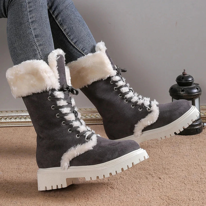 50% RABATT NUR HEUTE | CozyStride™ - Wadenhohe Schneestiefel