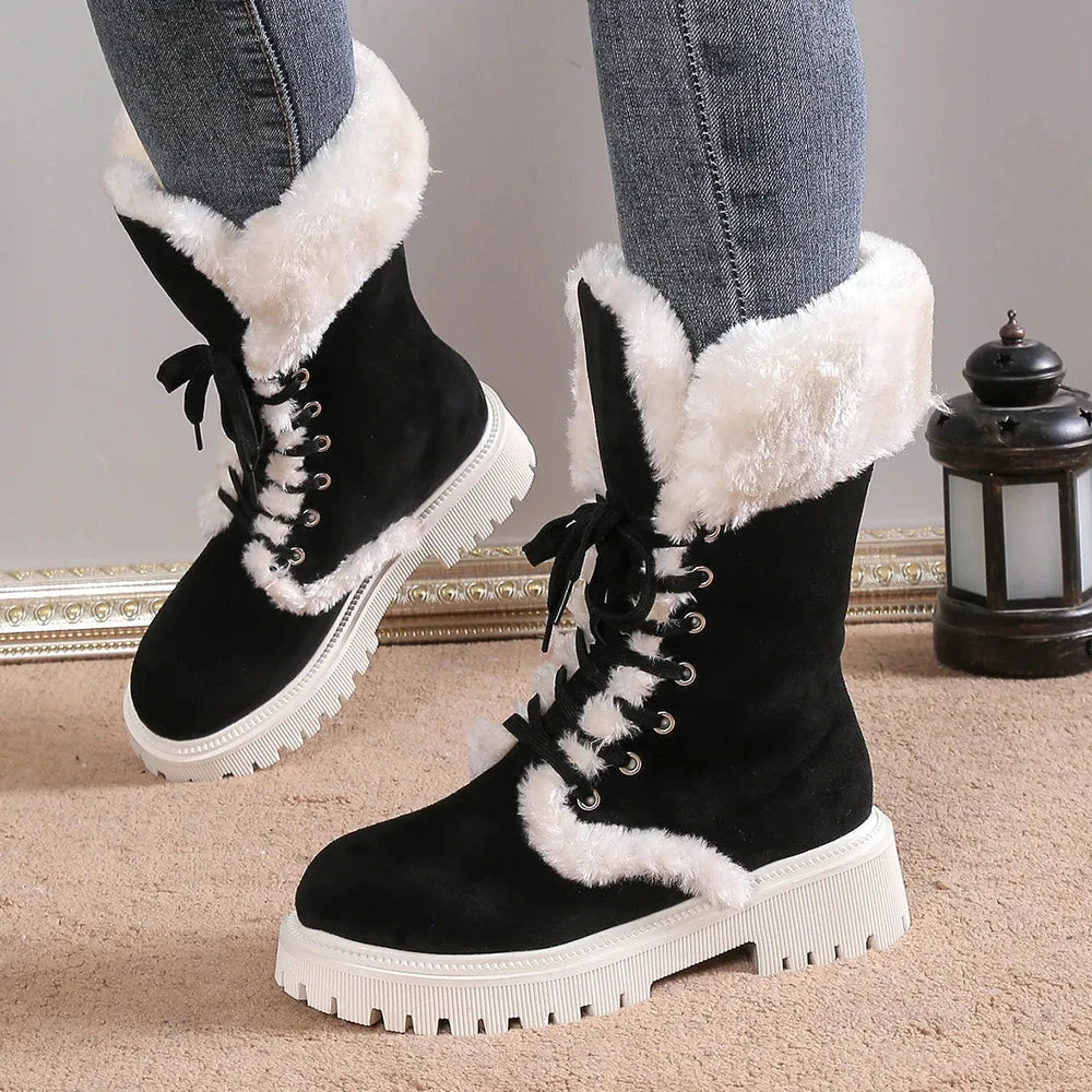 50% RABATT NUR HEUTE | CozyStride™ - Wadenhohe Schneestiefel