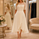 50% RABATT NUR HEUTE | GraceLace™ - Besticktes Midi-Kleid aus Spitze