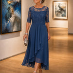 50% RABATT NUR HEUTE | GraceLace™ - Besticktes Midi-Kleid aus Spitze