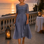 50% RABATT NUR HEUTE | GraceLace™ - Besticktes Midi-Kleid aus Spitze