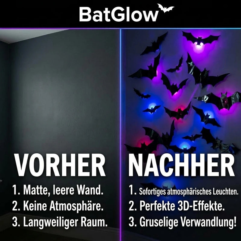 50% RABATT NUR HEUTE | BatGlow™ - 3D Fledermaus LED-Deko