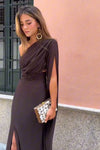 50% RABATT NUR HEUTE | CapeDrape™ - One-Shoulder-Maxikleid