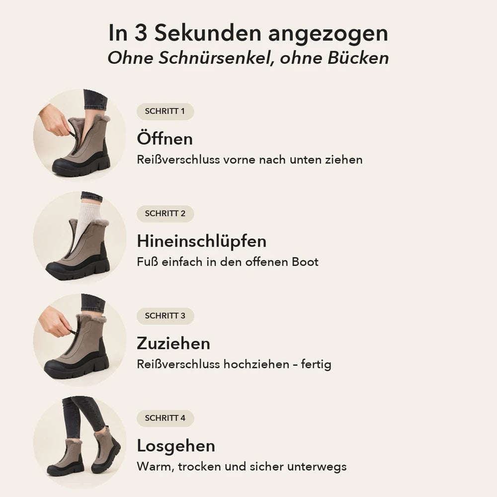 50% RABATT NUR HEUTE | ZipWarm™ - Stiefel mit Reißverschluss