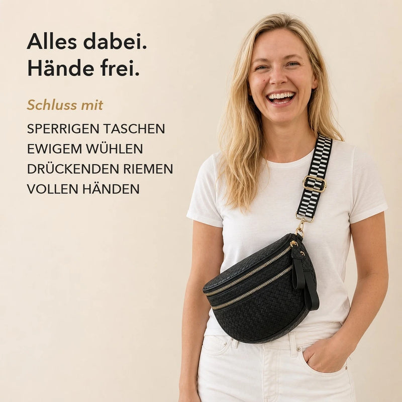 50% RABATT NUR HEUTE | WovenFree™ - Geflochtene Ledergürteltasche