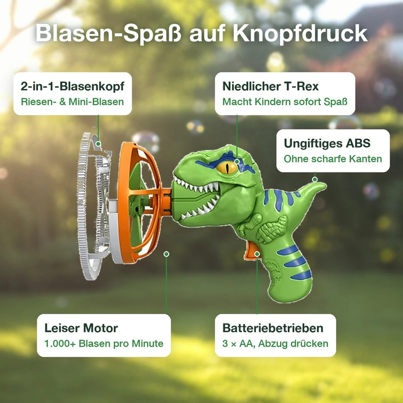 50% RABATT NUR HEUTE | DinoBubble™ - Dinosaurier-Seifenblasenblaster