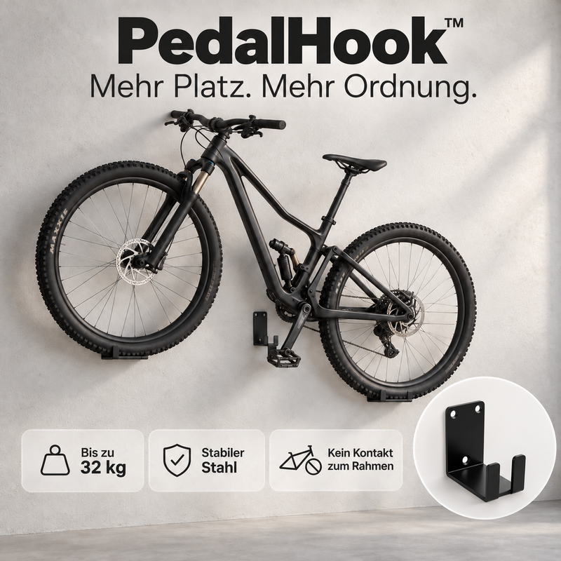50% RABATT NUR HEUTE | PedalHook™ - Fahrrad-Wandhalterung