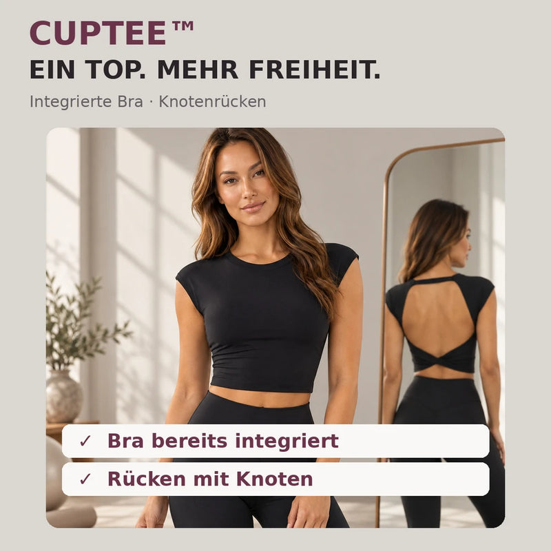 50% RABATT NUR HEUTE | CupTee™ - Knot T-Shirt – Integrierter BH
