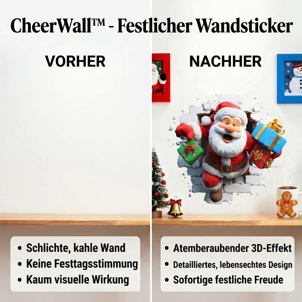 1+1 GRATIS HEUTE  CheerWall™ - Weihnachts-Wandsticker