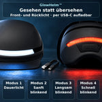 50% RABATT NUR HEUTE | GlowHelm™ - Fahrradhelm mit Front- und Rücklicht
