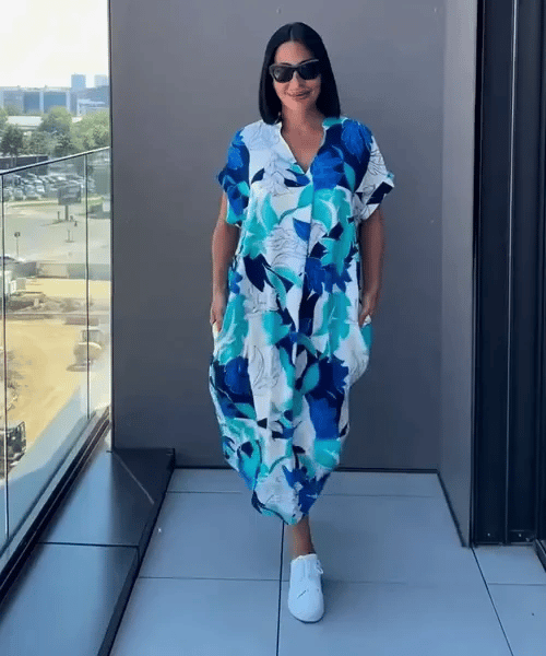 50% RABATT NUR HEUTE  Rebecca™ - Elegantes bedrucktes Kleid