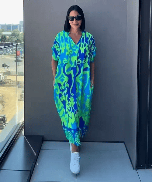 50% RABATT NUR HEUTE  Rebecca™ - Elegantes bedrucktes Kleid