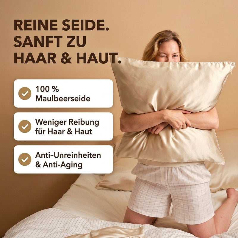 50% RABATT NUR HEUTE | SilkSlumber™ - 100 % reiner Maulbeerseiden-Kissenbezug