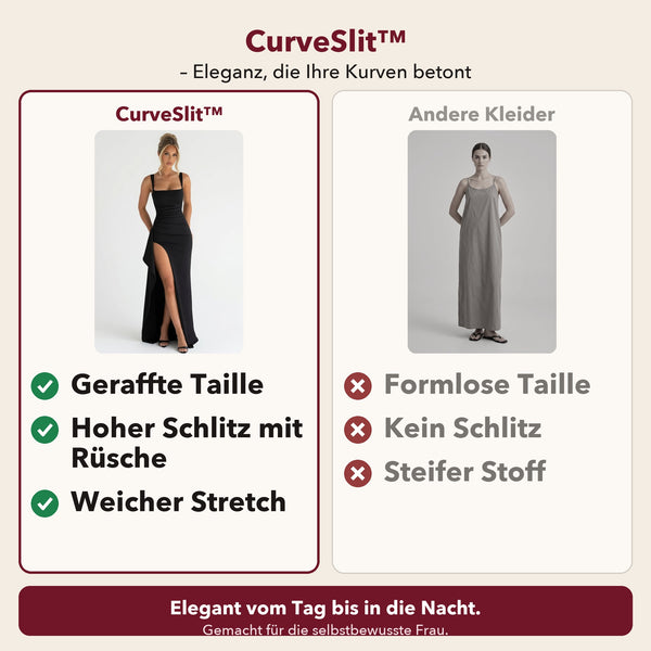 50% RABATT NUR HEUTE  CurveSlit™ - Raffrafter Kleid mit Oberschenkelschlitz