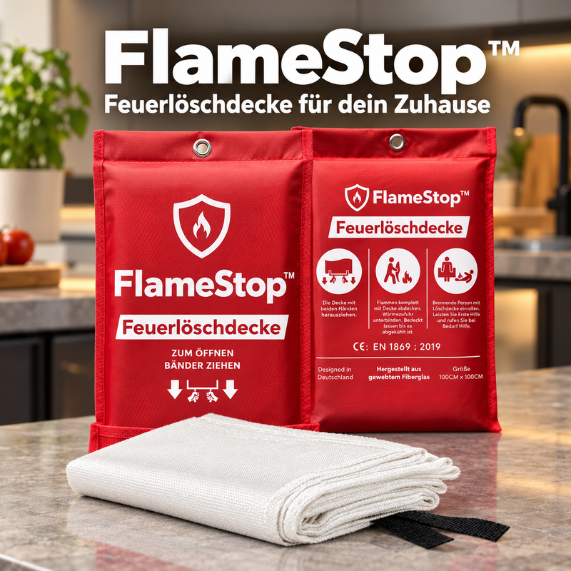 50% RABATT NUR HEUTE | FlameStop™ - 3-Sekunden Notfall-Löschdecke