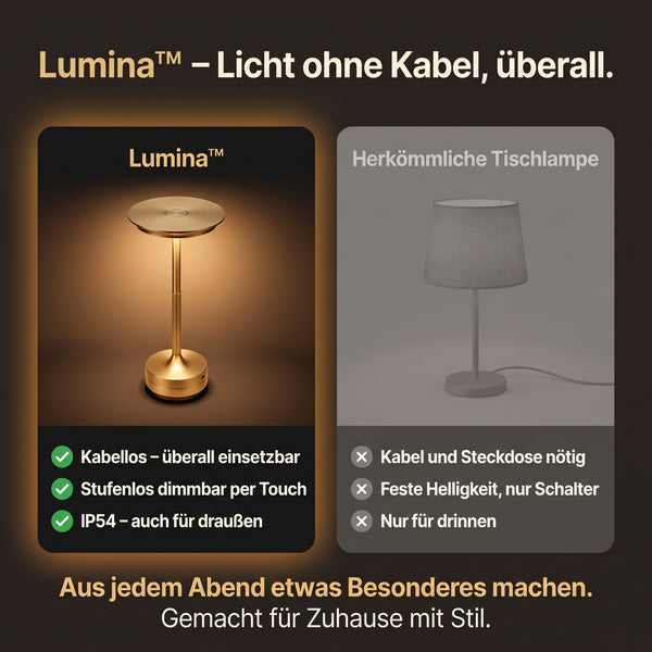 1+1 GRATIS HEUTE  Lumina™ - Kabellose Tischlampe