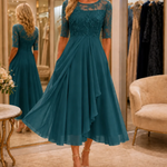50% RABATT NUR HEUTE | GraceLace™ - Besticktes Midi-Kleid aus Spitze