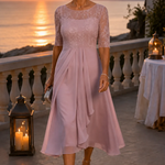 50% RABATT NUR HEUTE | GraceLace™ - Besticktes Midi-Kleid aus Spitze