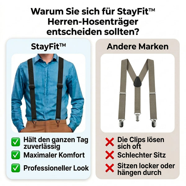 1 + 1 GRATIS HEUTE  StayFit™ - Hosenträger für Herren