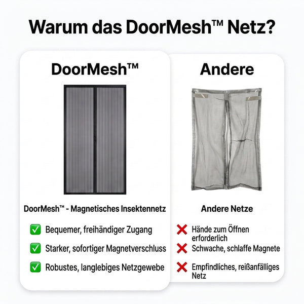 1 + 1 GRATIS HEUTE  DoorMesh™ - Magnetisches Insektenschutznetz
