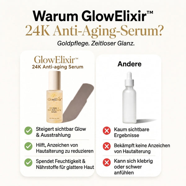 1+1 GRATIS HEUTE  GlowElixir™ 24K Anti-Aging-Serum