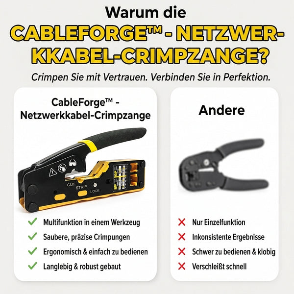 50% RABATT NUR HEUTE  CableForge™ - Netzwerkkabel-Crimpzange