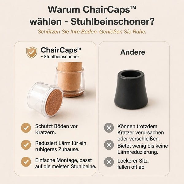 8+8 GRATIS HEUTE  ChairCaps™ - Stuhlbein-Schoner