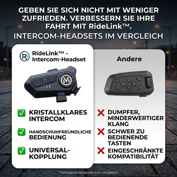 50% RABATT NUR HEUTE  RideLink™ - Intercom-Headset
