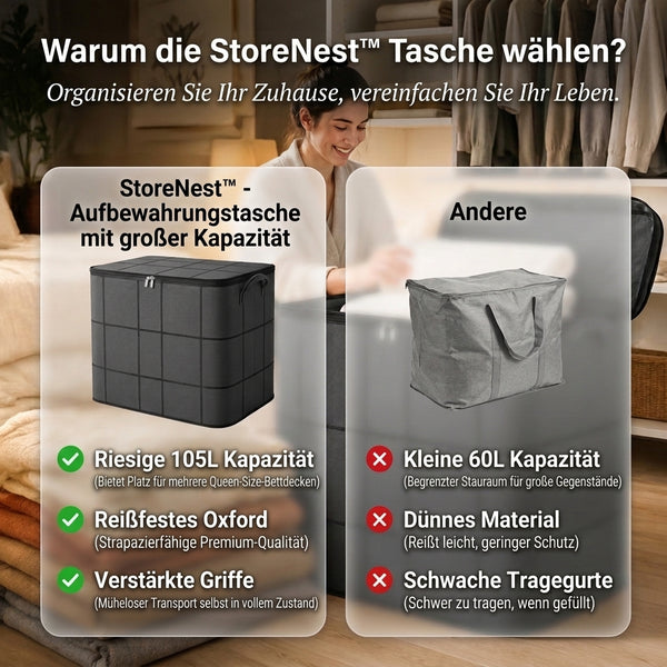 1+1 GRATIS HEUTE  StoreNest™ - Große Aufbewahrungstasche