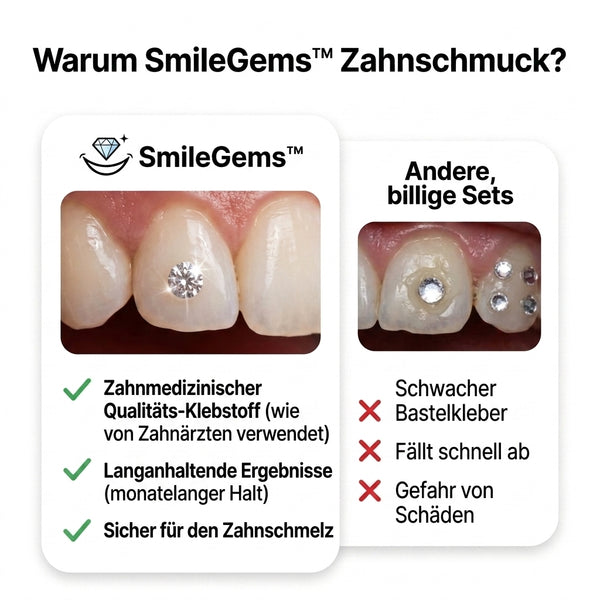 50% RABATT NUR HEUTE  SmileGems™ - Zahnschmuck-Set