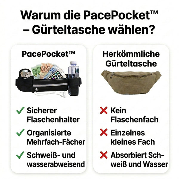 1 + 1 GRATIS HEUTE  PacePocket™ - Gürteltasche