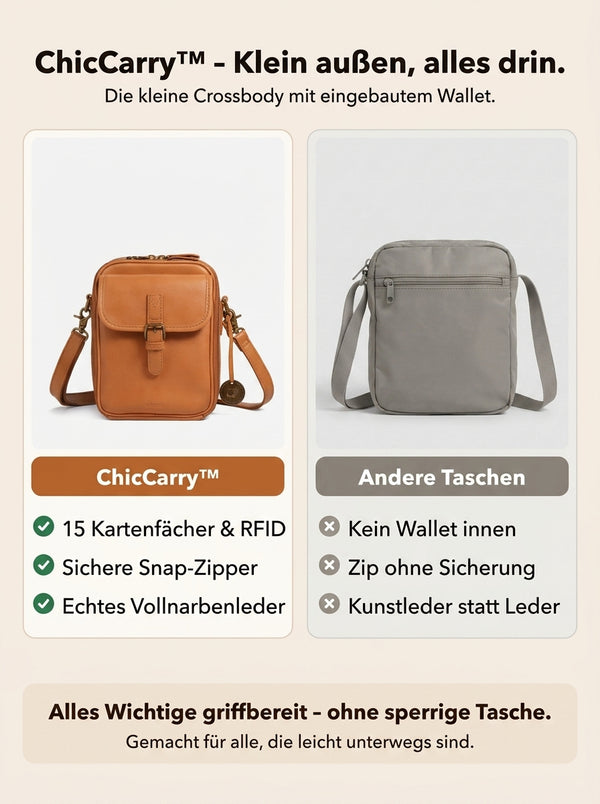 50% RABATT NUR HEUTE  ChicCarry™ - Kleine Umhängetasche