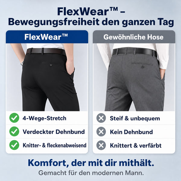 50% RABATT NUR HEUTE  FlexWear™ - Hochelastische Hose