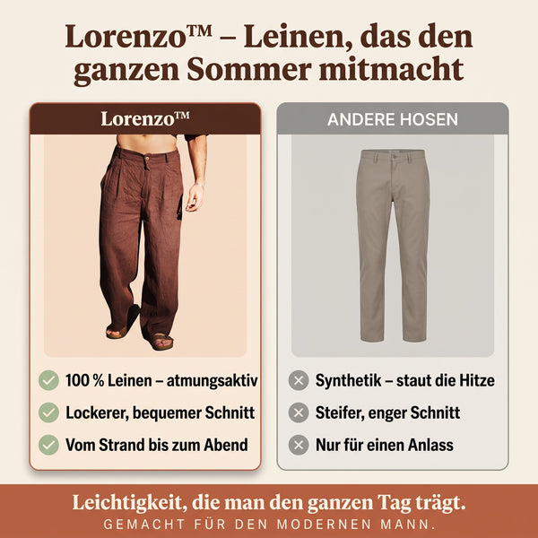 50% RABATT NUR HEUTE  Lorenzo™ - Lässige Leinenhose