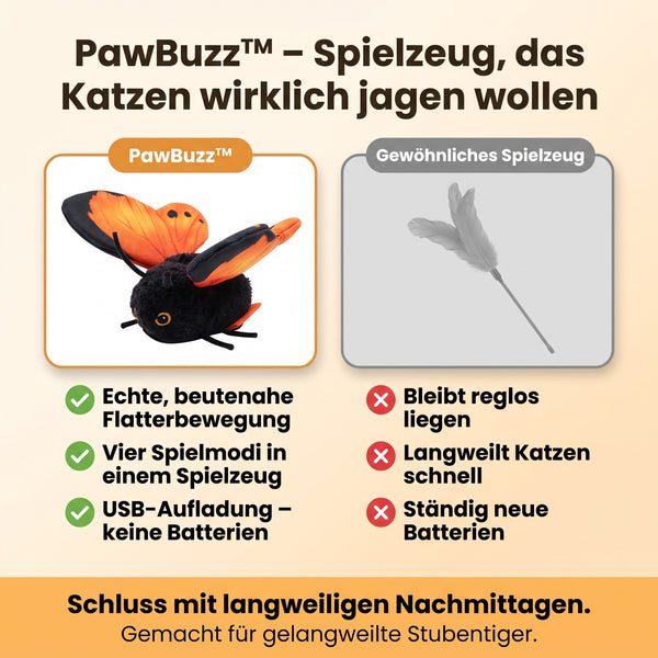 50% RABATT NUR HEUTE  PawBuzz™ - Interaktives fliegendes Katzenspielzeug