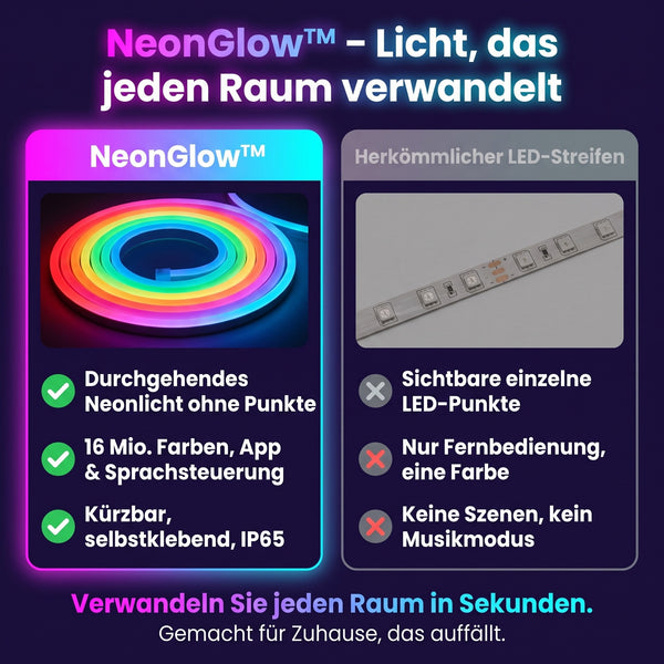 50% RABATT NUR HEUTE  NeonGlow™ - LED-Lichtstreifen