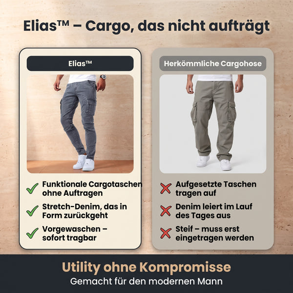 50% RABATT NUR HEUTE  Elias™ - Herren-Cargo-Jeans