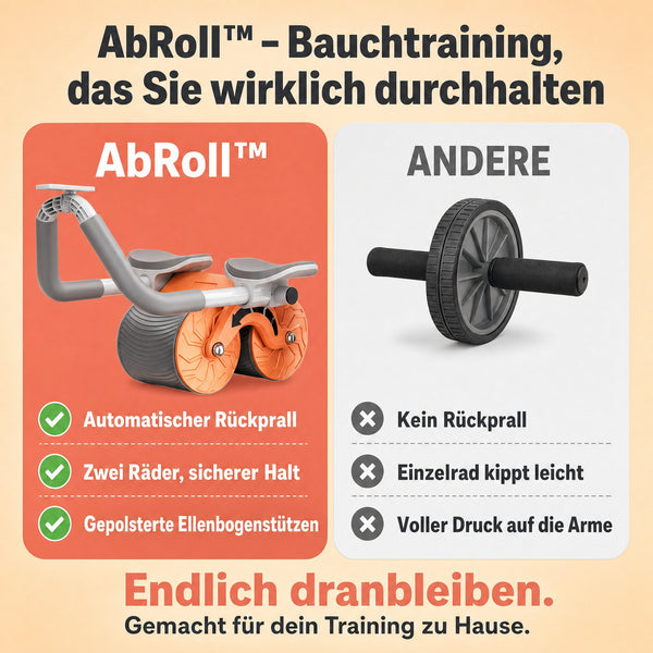 50% RABATT NUR HEUTE  AbRoll™ - Bauchtrainer-Rolle (+ Gratis-Yogamatte)