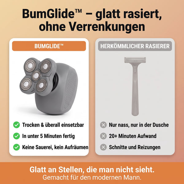 50% RABATT NUR HEUTE  BumGlide™ - Gesäßrasierer