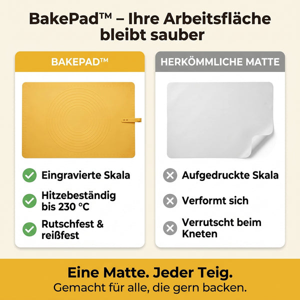 50% RABATT NUR HEUTE  BakePad™ - XXL Silikon-Küchenmatte