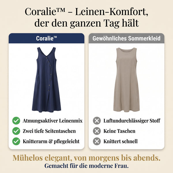50% RABATT NUR HEUTE  Coralie™ - Baumwoll-Leinen-Kleid