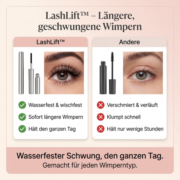1+1 GRATIS HEUTE  LashLift™ - Wasserfeste Verlängerungsmascara