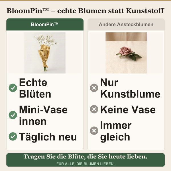 1+1 GRATIS HEUTE  BloomPin™ - Tragbare Blumenvasen-Brosche