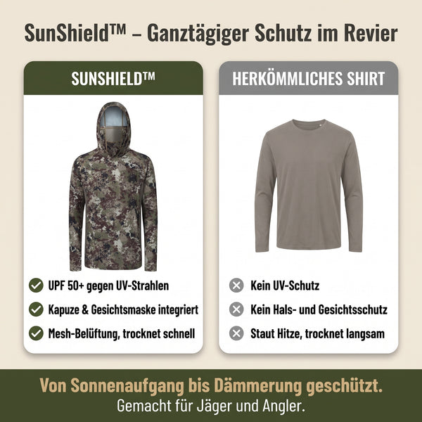 50% RABATT NUR HEUTE  SunShield™ - Langarm-Jagdhoodie mit UPF 50+